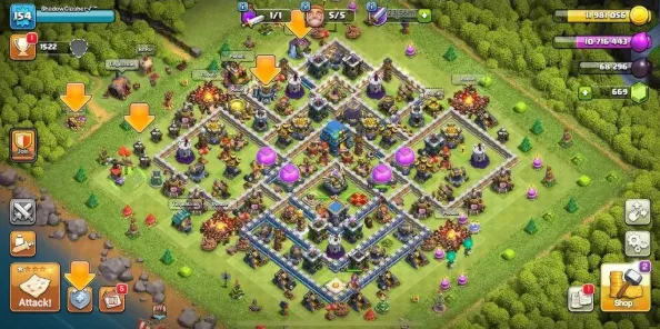 COC201 Maxed TH12 Mid-Level Troops With Level 55 Queen, 53 King, 27 Warden 